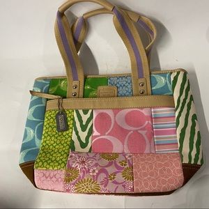 Coach Signature Patchwork Mini Handbag Purse